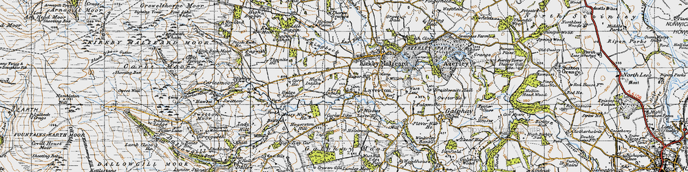 Old map of Biggin Grange in 1947