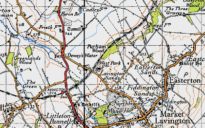 Old map of Lavington Sands in 1940