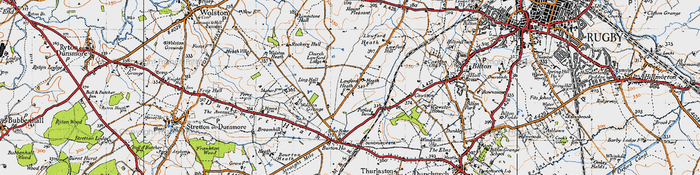 Old map of Lawford Heath in 1946