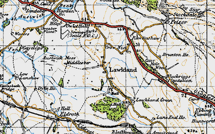 Old map of Lawkland in 1947