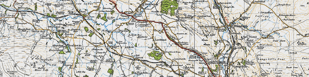 Old map of Lawkland in 1947