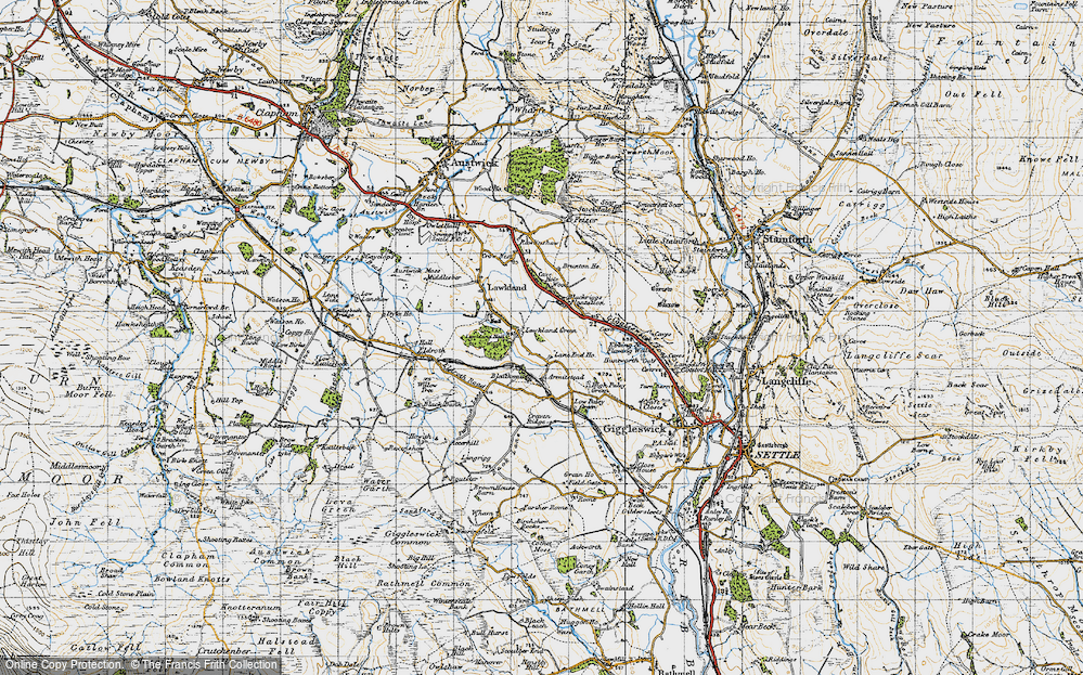 Old Map of Historic Map covering Lane End Ho in 1947