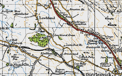 Old map of Buck Haw Brow in 1947