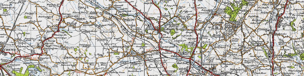 Old map of Lawton-gate in 1947