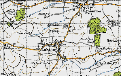 Old map of Laxton in 1947