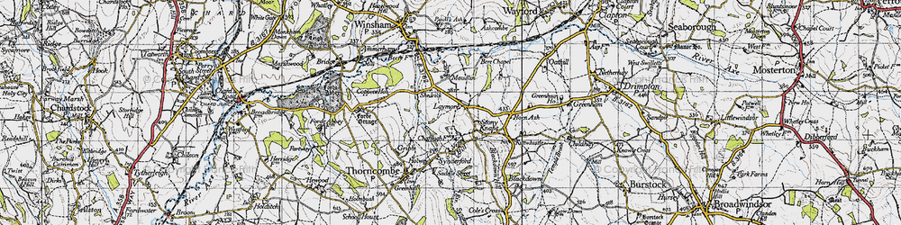 Old map of Laymore in 1945
