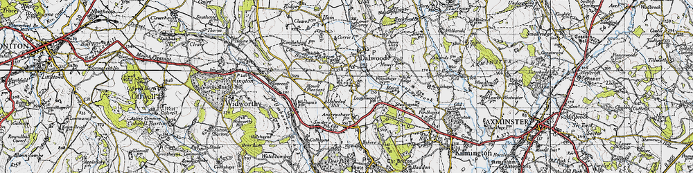 Old map of Lea in 1946