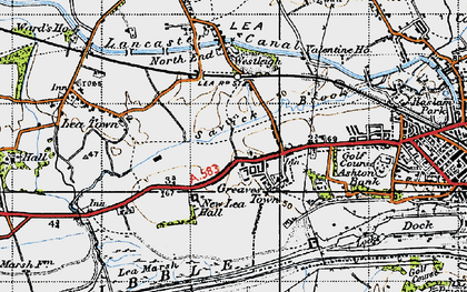 Old map of Westleigh in 1947