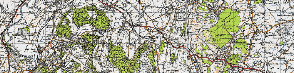Old map of Adam's Cot in 1947