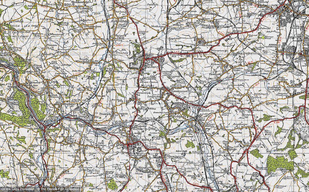 Old Map of Leabrooks, 1946 in 1946