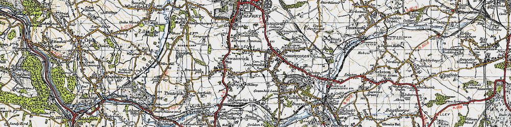 Old map of Leabrooks in 1946