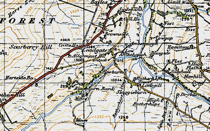 Old map of Benty Hill (Cairn) in 1947