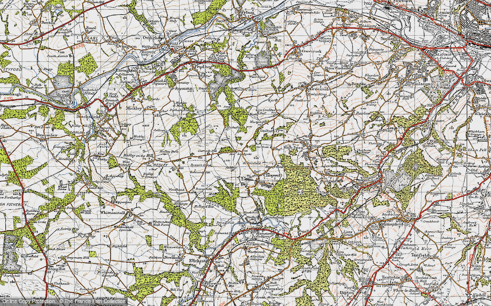 Old Map of Leadgate, 1947 in 1947