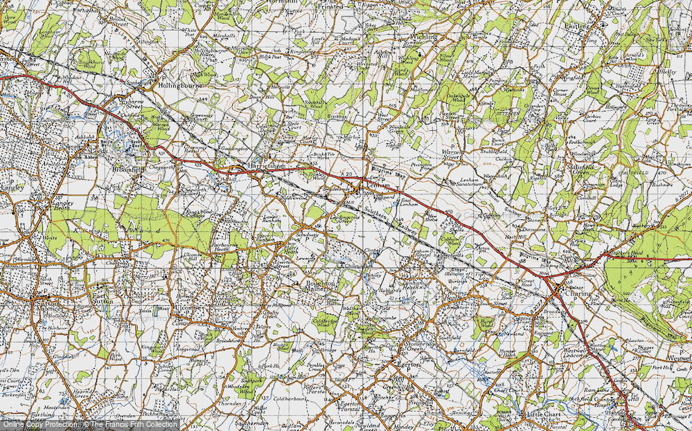 Old Map of Leadingcross Green, 1940 in 1940