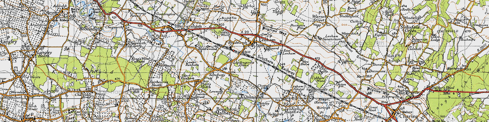 Old map of Leadingcross Green in 1940