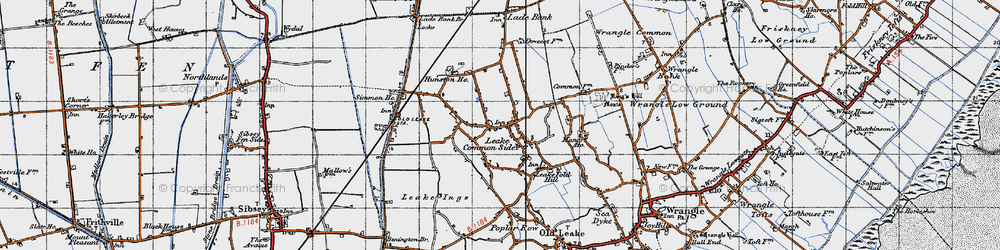 Old map of Leake Commonside in 1946