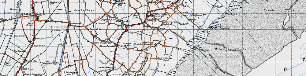 Old map of Leake Hurn's End in 1946