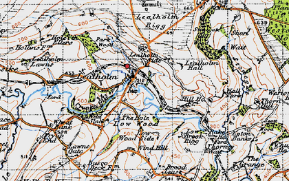 Old map of Wild Slack in 1947