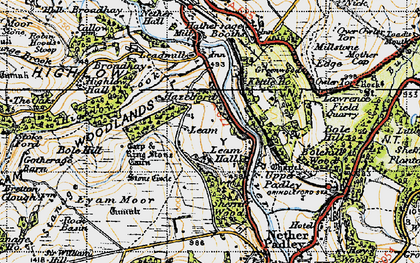 Old map of Leam in 1947