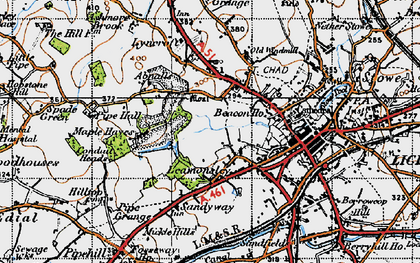Old map of Abnalls, The in 1946