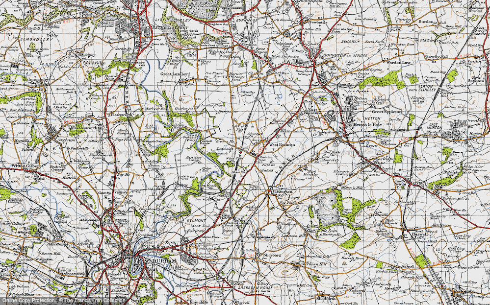 Old Map of Leamside, 1947 in 1947