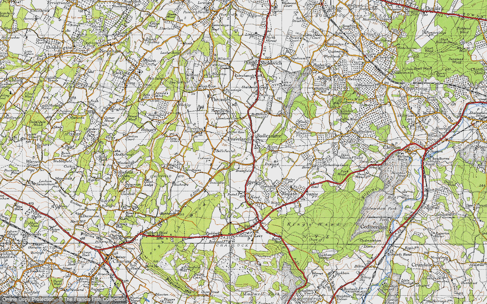 Old Map of Leaveland, 1940 in 1940