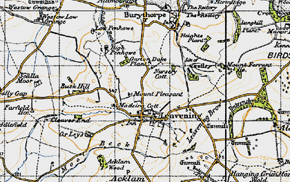 Old map of Leavening in 1947