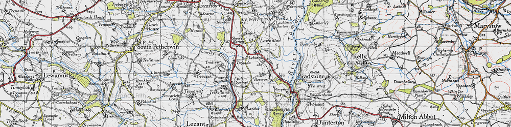 Old map of Leburnick in 1946