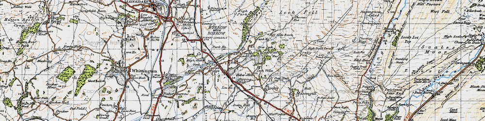 Old map of Leck in 1947