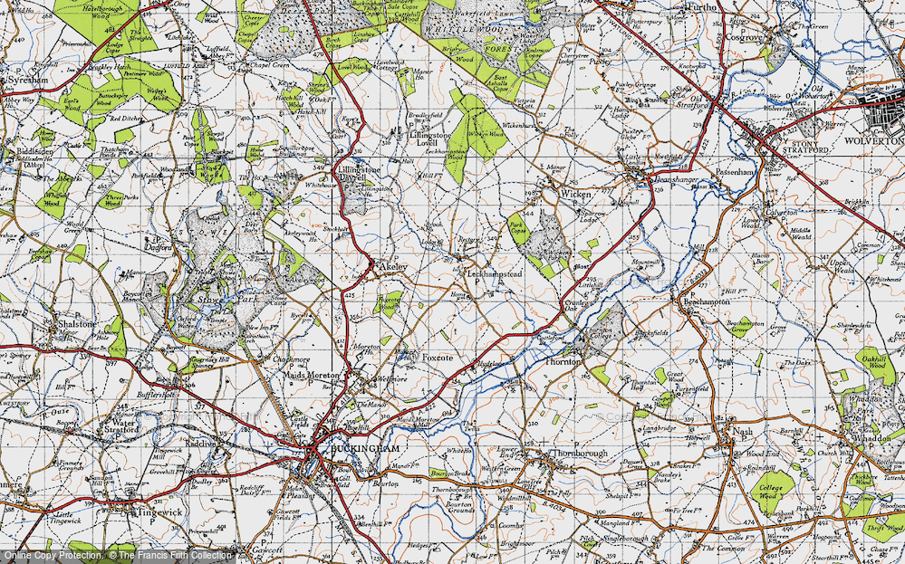 Old Map of Leckhampstead, 1946 in 1946