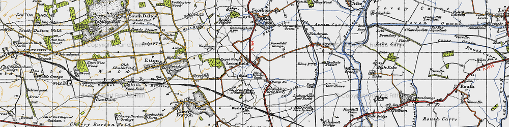 Old map of Leconfield in 1947