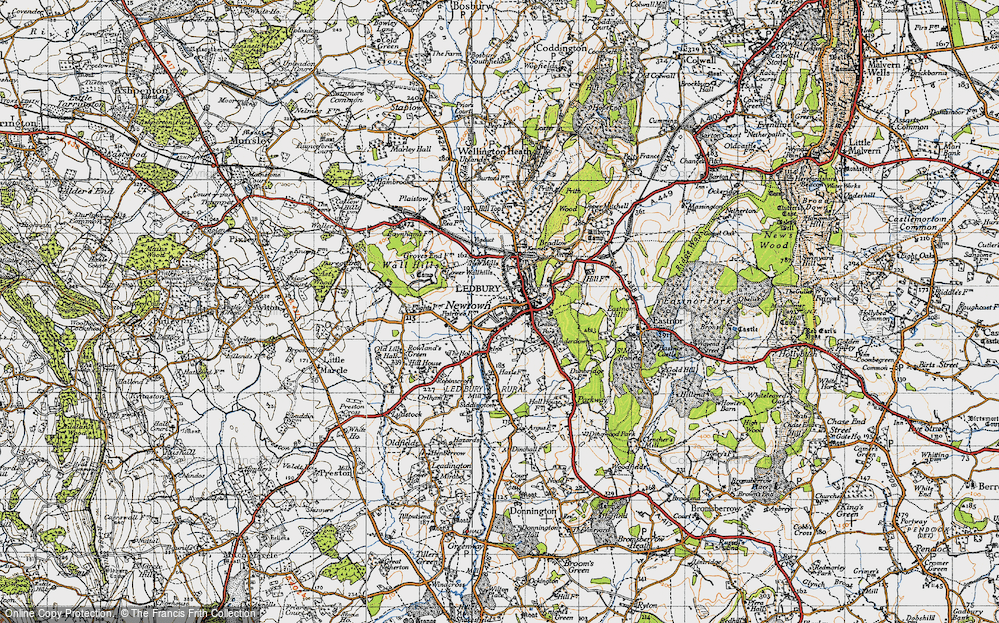 Old Map of Ledbury, 1947 in 1947
