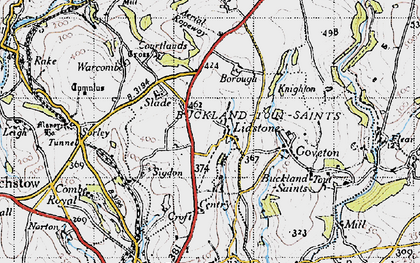 Old map of Ledstone in 1946