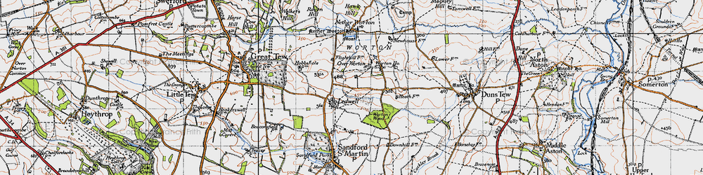 Old map of Ledwell in 1946
