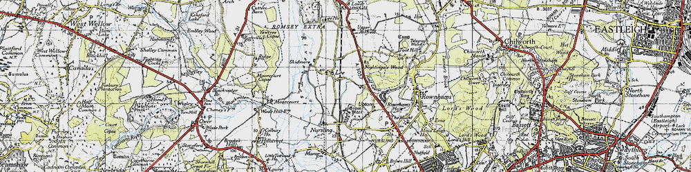 Old map of Lee in 1945