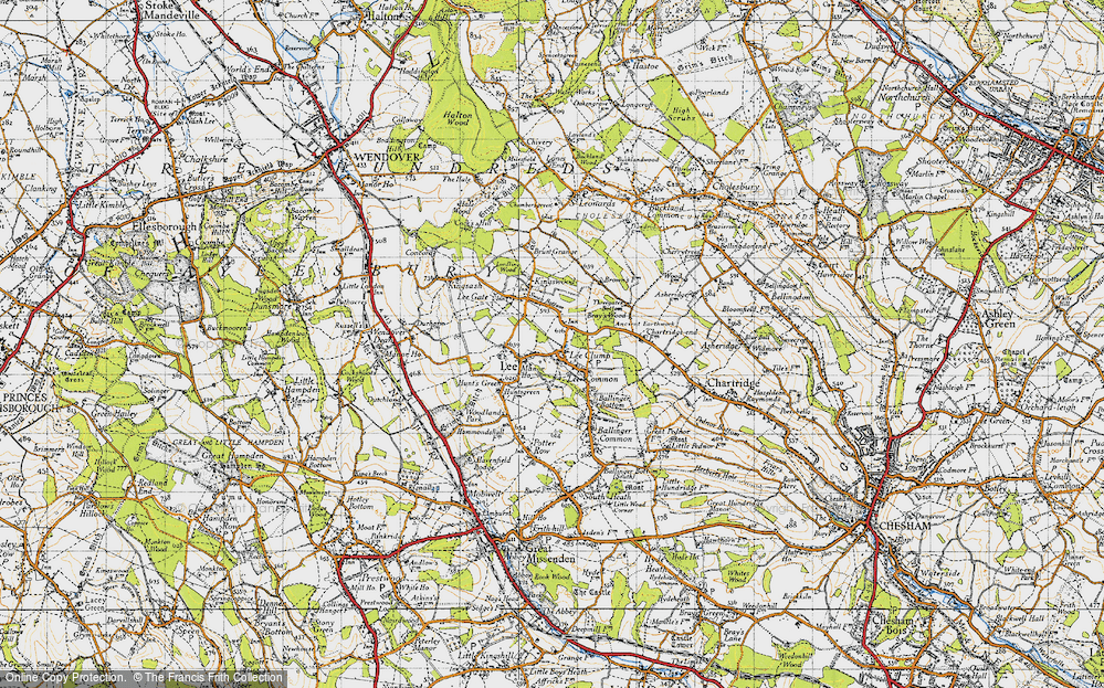 Old Map of Historic Map covering Bray's Wood in 1946