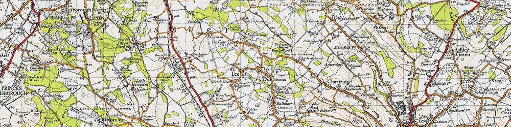Old map of Lee Clump in 1946
