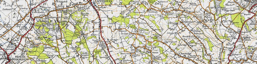 Old map of Lee Gate in 1946
