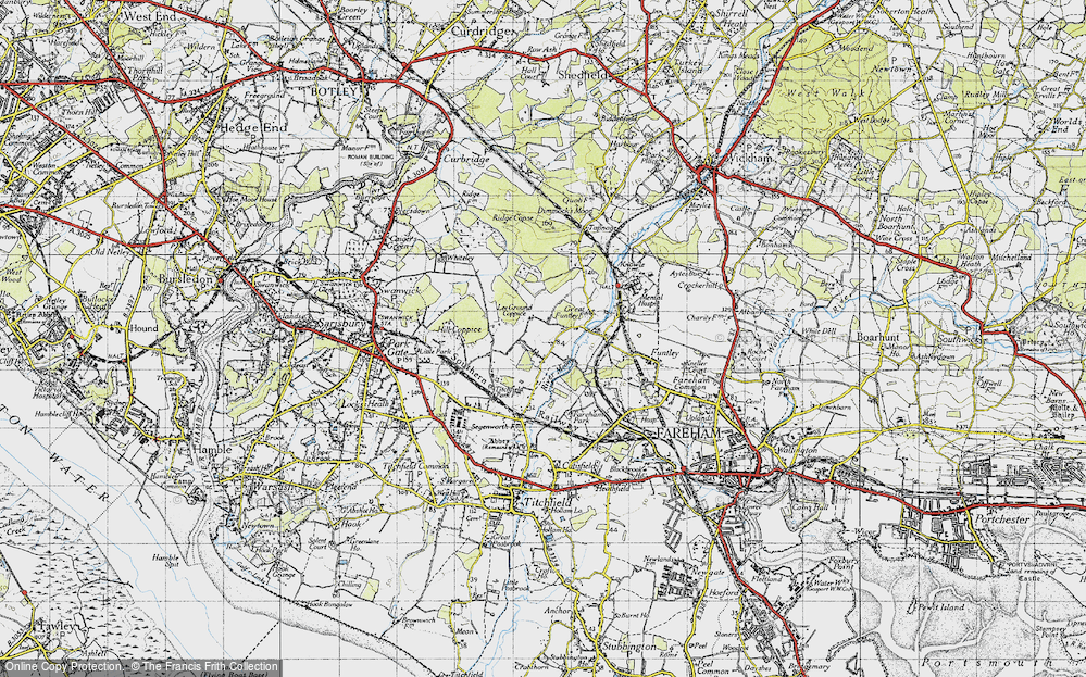 Old Map of Lee Ground, 1945 in 1945