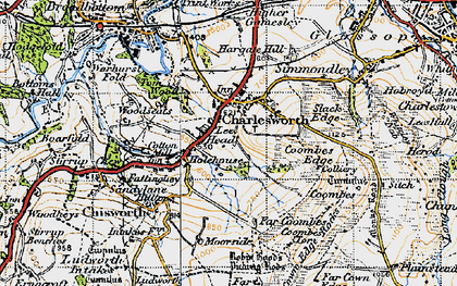 Old map of Lee Head in 1947