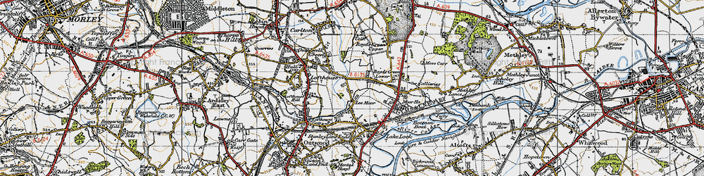 Old map of Lee Moor in 1947