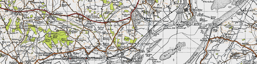 Old map of Leechpool in 1946
