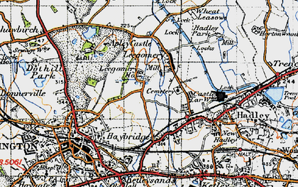 Old map of Leegomery in 1947