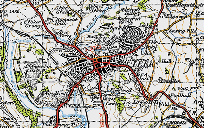 Old map of Leek in 1947