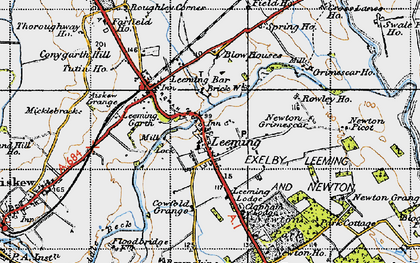 Old map of Leeming Lodge in 1947