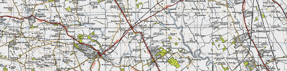 Old map of Leeming in 1947