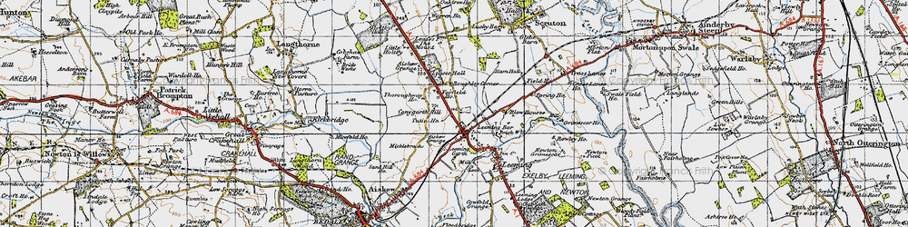 Old map of Leases Grange in 1947