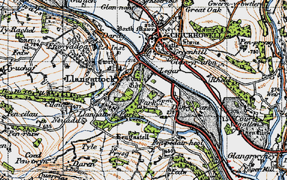 Old map of Dan y Parc in 1947