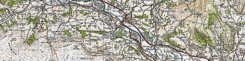 Old map of Legar in 1947