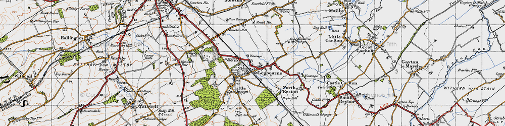 Old map of Legbourne in 1946